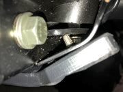 Trail Armor full skid plate mounting hardware closeup on Polaris General