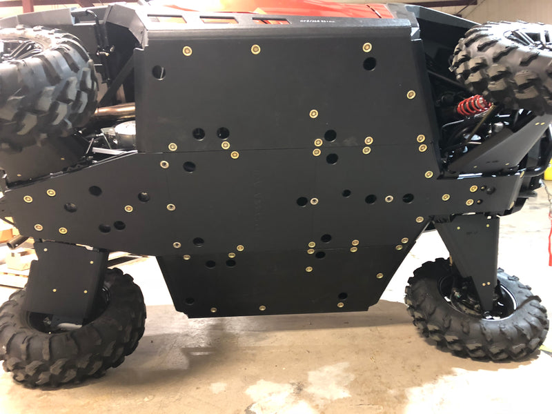 Trail Armor full skid plate installed on Polaris General 1000 underside