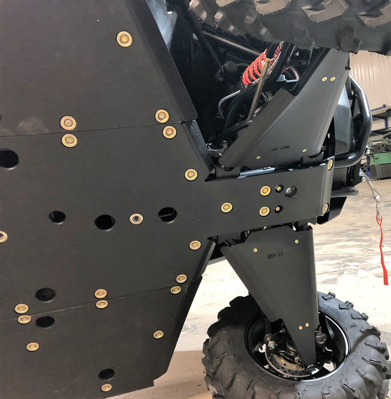 Trail Armor full skid plate panel detail on Polaris General 1000 black