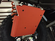 Trail Armor iMpact A-Arm Guard left rear closeup on Polaris General coilover