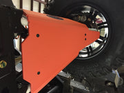 Trail Armor iMpact A-Arm Guards installed on Polaris General underside orange