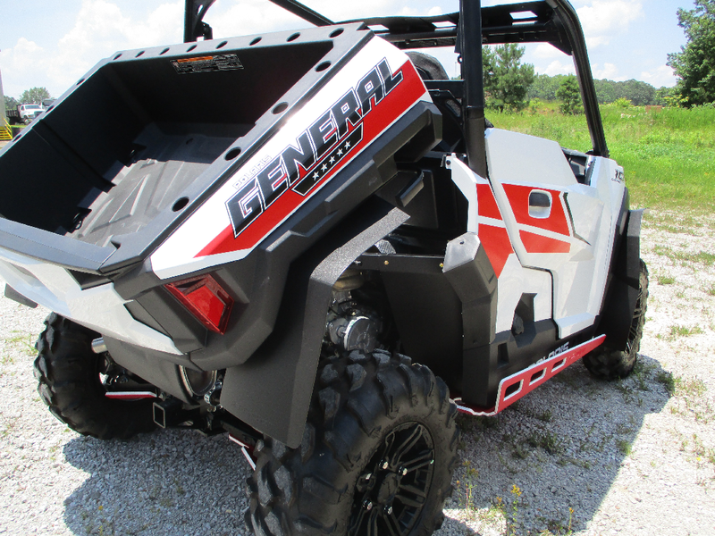 Trail Armor mud flap fender extension installed on Polaris General rear