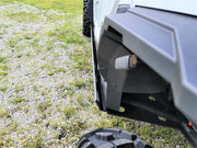 Trail Armor full skid plate front corner mounting view Polaris General 4