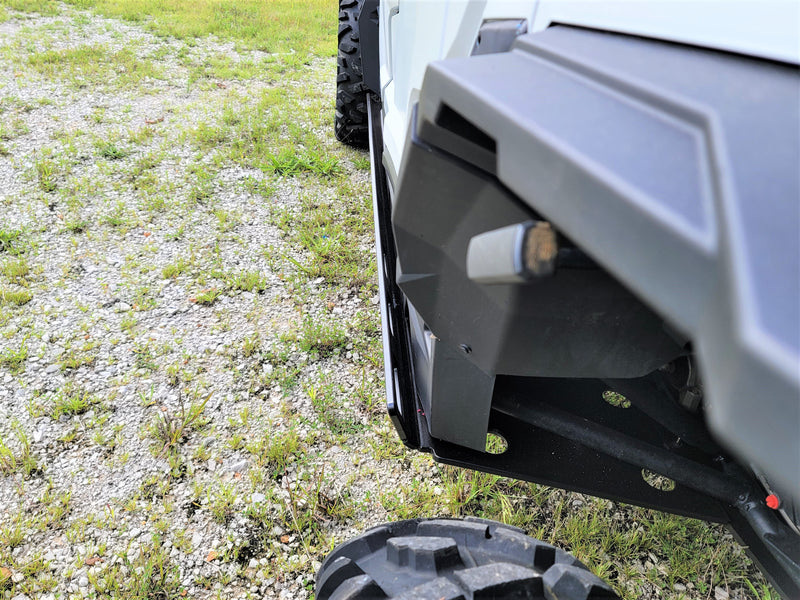 Trail Armor full skid plate front corner mounting view Polaris General 4
