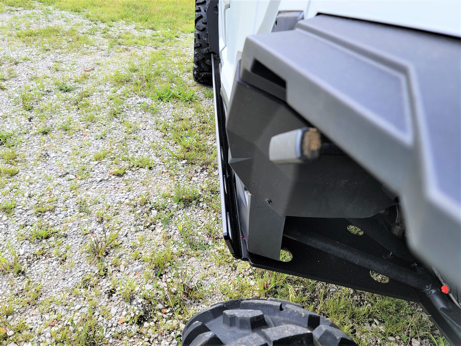 Trail Armor full skid plate front corner mounting view Polaris General 4