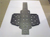 Trail Armor full skid plate for a Polaris Ranger 800 6x6 shown unassembled