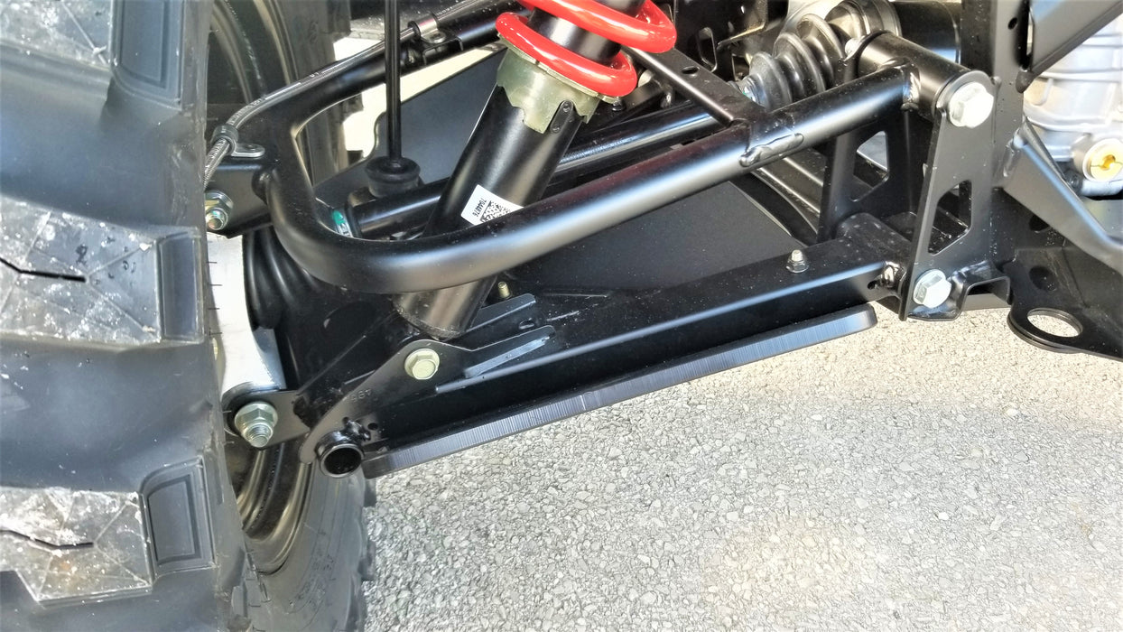 Trail Armor A-arm guard installed on the lower control arm of a Polaris Ranger XP 1000
