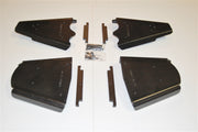 Trail Armor A-arm CV boot guards for a Polaris Ranger XP 900 1000 shown unassembled