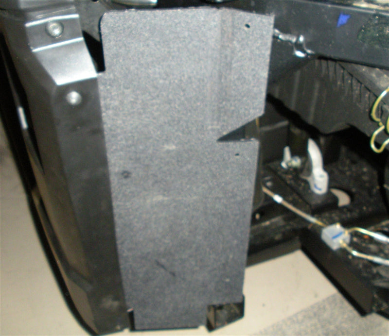 Trail Armor fender enclosure panel installed near the frame of a Polaris Ranger XP UTV