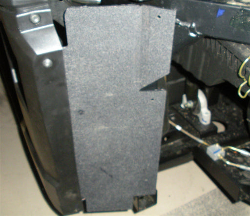 Trail Armor fender enclosure panel installed near the frame of a Polaris Ranger XP UTV