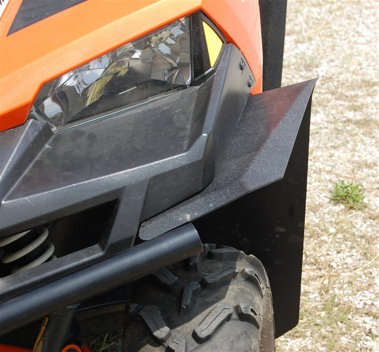 Trail Armor fender extension installed on the front of a Polaris Ranger XP UTV