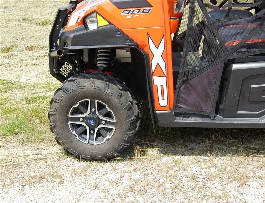 Trail Armor side fender extension mounted on a Polaris Ranger XP 900 near the front wheel