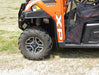Trail Armor side fender extension mounted on a Polaris Ranger XP 900 near the front wheel