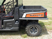 Trail Armor rear fender extension on a Polaris Ranger XP UTV near the cargo bed and wheel