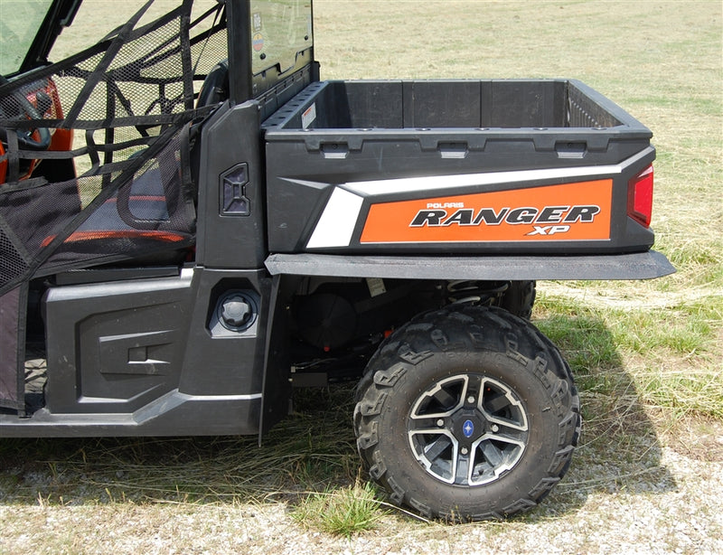 Trail Armor rear fender extension on a Polaris Ranger XP UTV near the cargo bed and wheel