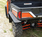 Trail Armor rear fender extension mounted near the bed corner of a Polaris Ranger XP UTV