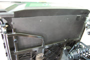Trail Armor underbed mud shield mounted along the frame rail of a Polaris Ranger XP