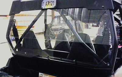 Trail Armor rear window dust shield installed on Polaris RZR 4 800