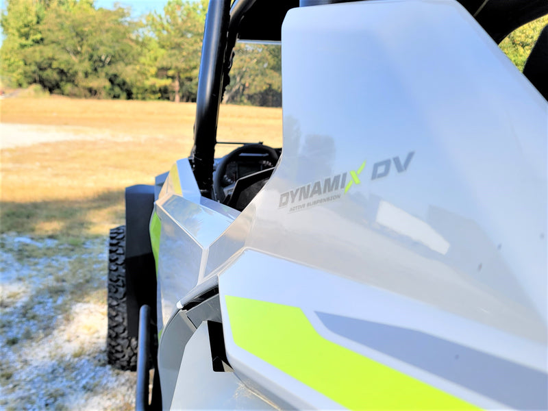 Close-up of front fender on Polaris RZR Pro XP Dynamix DV, wheel well area near Trail Armor mounting point