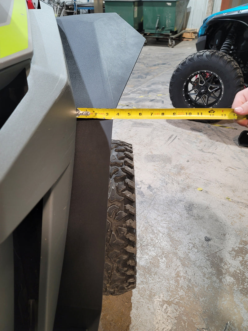 Measuring Trail Armor front fender flare fitment on Polaris RZR Pro XP