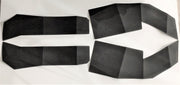 Full set of Trail Armor mud flap fender extensions for a Polaris RZR Pro XP, laid flat showing front and rear pieces with mounting holes