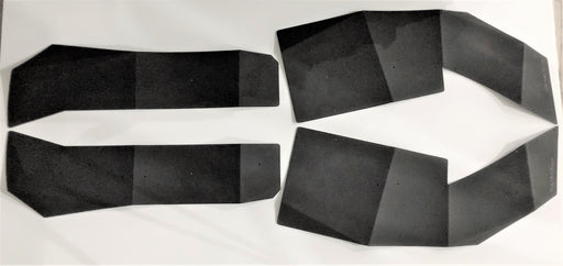 Full set of Trail Armor mud flap fender extensions for a Polaris RZR Pro XP, laid flat showing front and rear pieces with mounting holes