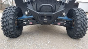 Trail Armor A-arm guards installed on Polaris RZR XP Pro 4 front suspension
