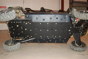 Trail Armor full skids with slider nerfs installed on Polaris RZR 4 XP 900 undercarriage