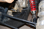 Trail Armor full skids close-up near rear shock mount on Polaris RZR 4 XP 900Coverage