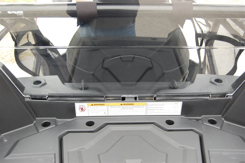 Trail Armor dust shield mounting bracket on a Polaris Sportsman ACE close up view
