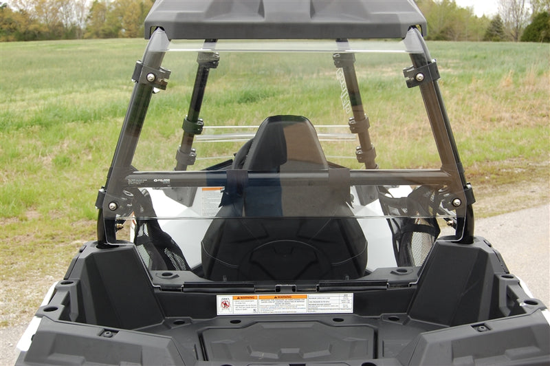 Trail Armor clear rear dust shield mounted on a Polaris Sportsman ACE 325 570 roll cage