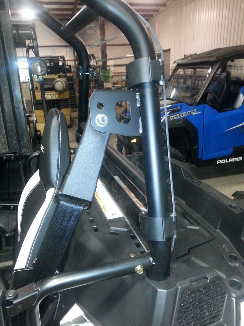 Trail Armor mounting bracket attached to a Polaris Sportsman ACE roll cage