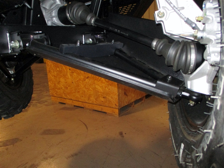 Trail Armor Ranger 570 Crew A-Arm guard installed, protecting CV boot and joint area