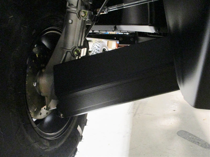 Trail Armor Ranger 570 Crew A-Arm guard installed, close-up view protecting CV boot area