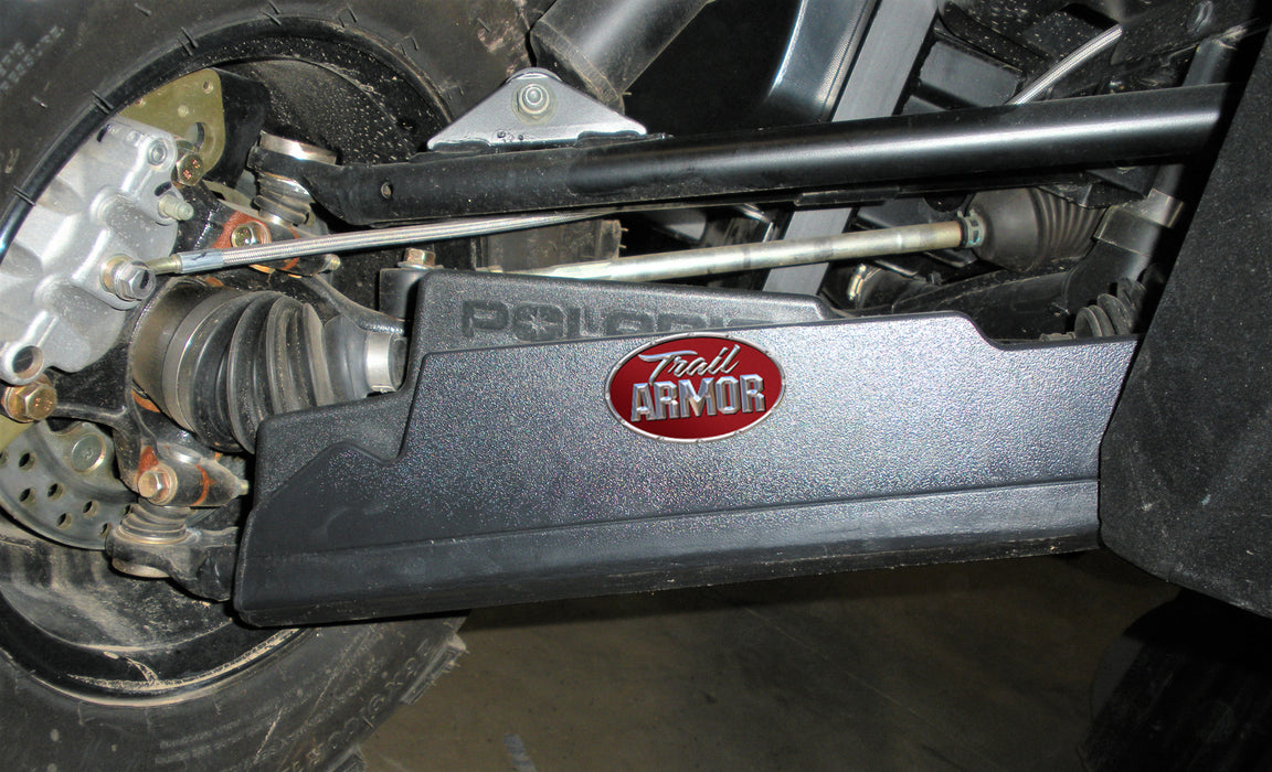 Trail Armor Ranger 800 6x6 A-Arm guard installed, front view with brand logo visible