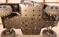 Trail Armor Ranger Midsize 570 500 full skid plate set installed, front underside protection view