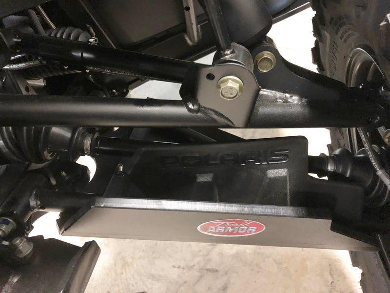 Trail Armor Ranger XP 1000 A-Arm guard installed, front view with brand logo visible