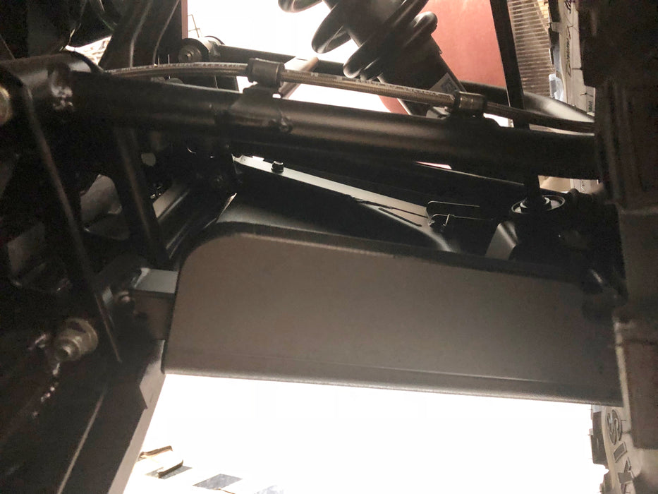 Trail Armor Ranger XP 1000 A-Arm guard installed, view near shock absorber and brake line