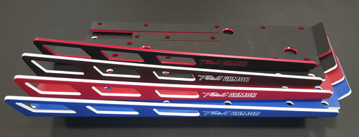 Trail Armor Ranger XP 1000 full skid plate color options, black red white and blue trim