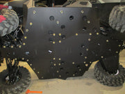 Trail Armor Ranger XP 1000 full skid plate set installed, front to rear underside view
