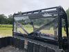 Trail Armor Ranger XP rear window dust shield installed, angled outdoor view from bed