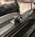 Trail Armor Ranger XP rear window dust shield bottom mounting bracket, edge screw closeup