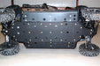 Trail Armor RZR 4 800 center skids installed on full undercarriage, model years 2008-2014