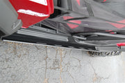 Trail Armor RZR 4 800 skid slider nerfs, front angle view along rocker panel